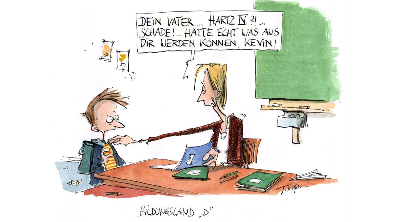 Karikatur Dein Vater Hartz IV