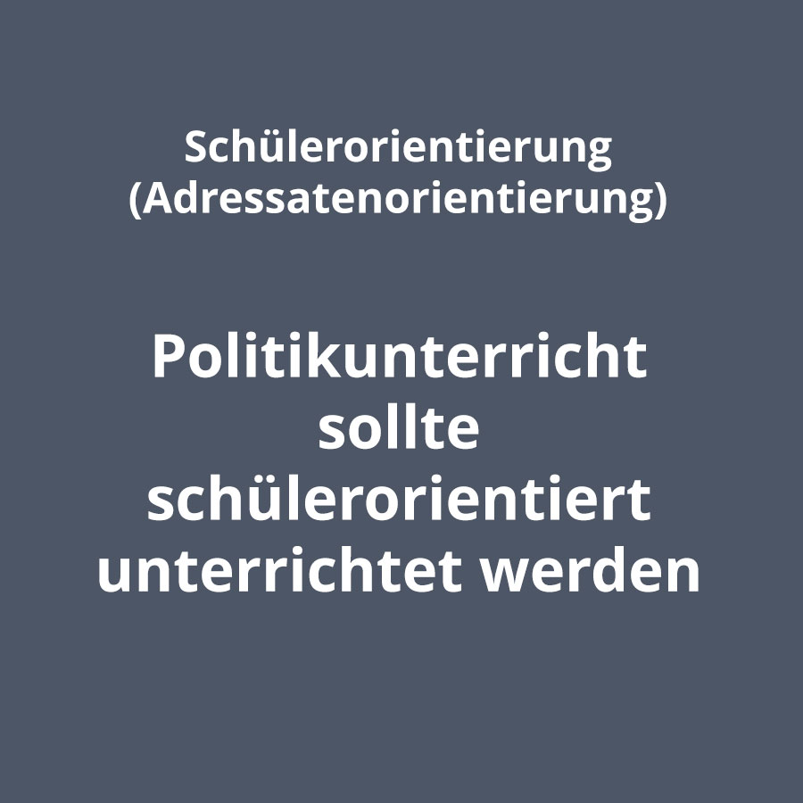 Fachdidaktische Prinzipien Schülerorientierung 