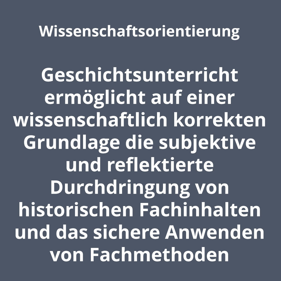 Fachdidaktische Prinzipien Wissenschaftsorientierung