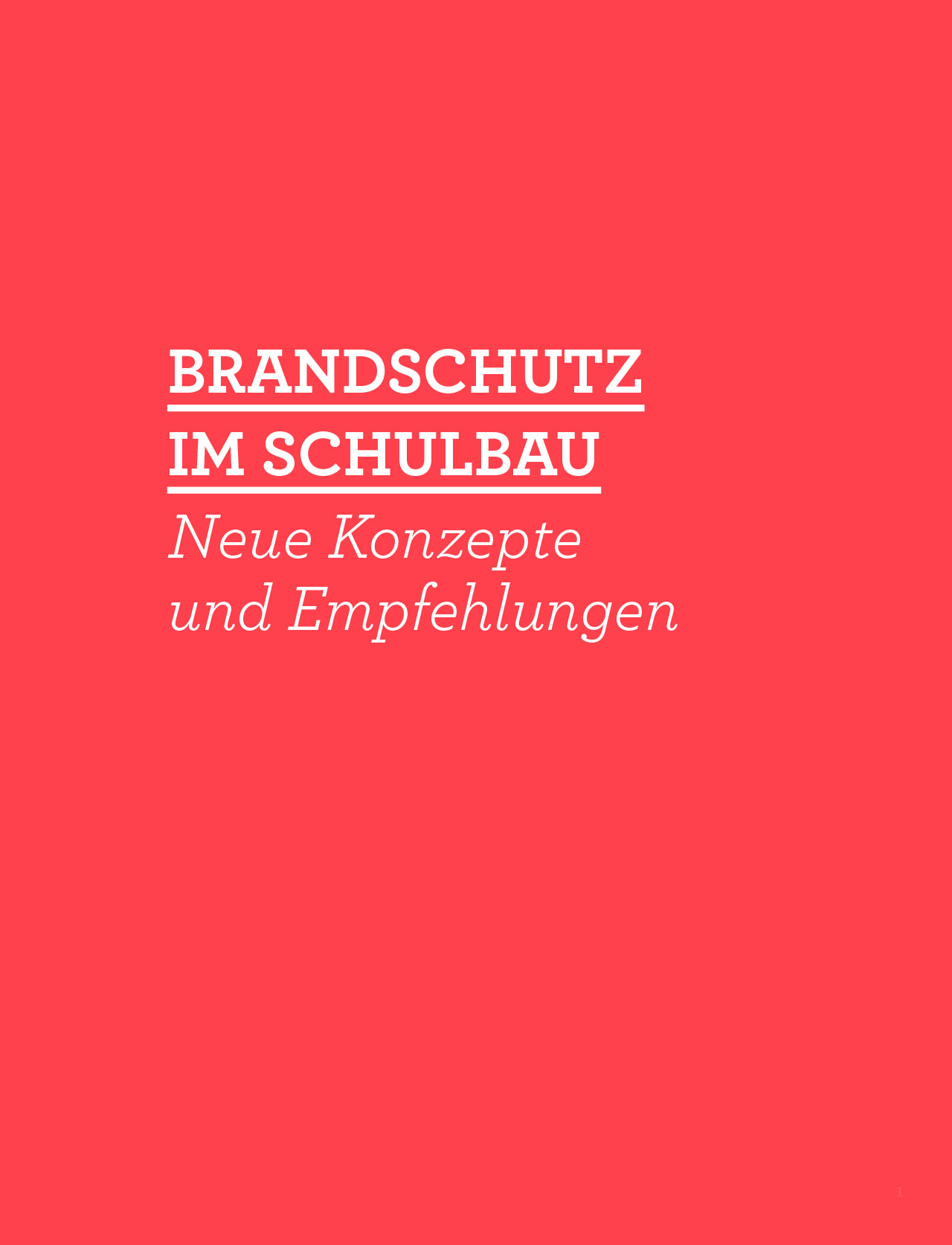 Titelseite Brandschutz im Schulbau